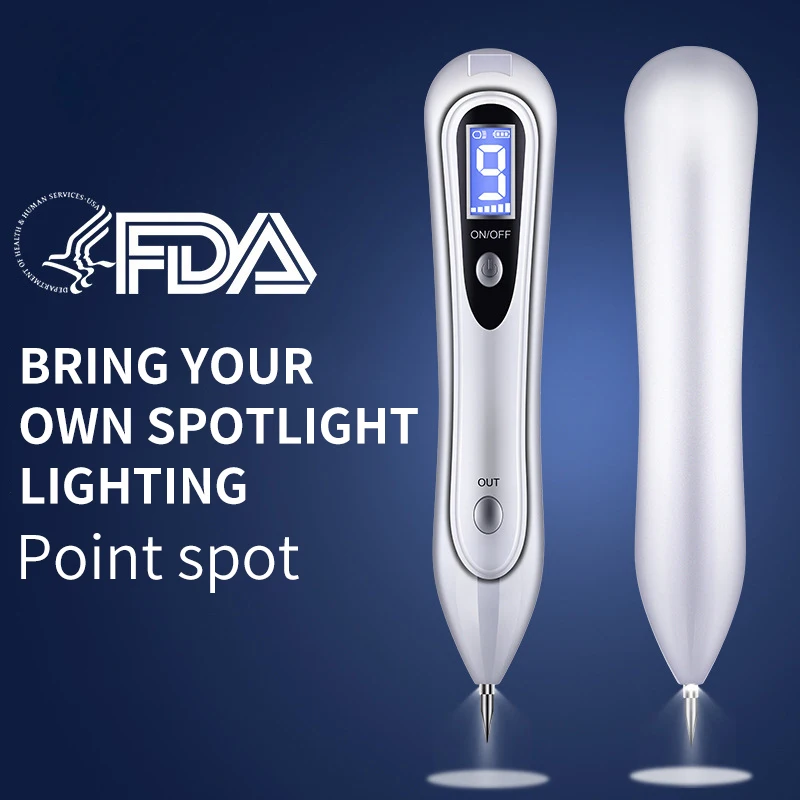 

Skin Tag Removal Pen with UV LED 9 Adjustable Modes 30 Fine Needles for Warts spot uv machine Freckle Laser Removal Machine
