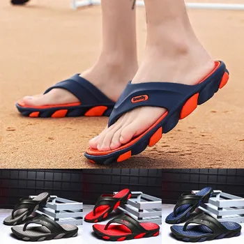 Günstig Männer Flip-Flops Sommer Slipper Sandalen Casual Outdoor Rutsch Beiläufige Clip Drag Strand Schuh Innen Slip-auf Flache Slipper #35