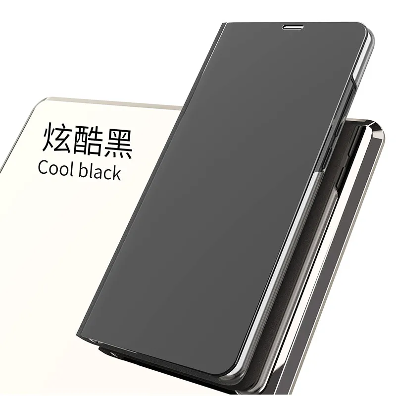 Mirror Case For Samsung Galaxy A10 A20 A30 A40 A60 A50 A70 A80 Cover Leather Book Flip Case For Samsung A 30 Galaxy A2 Core - Цвет: Черный