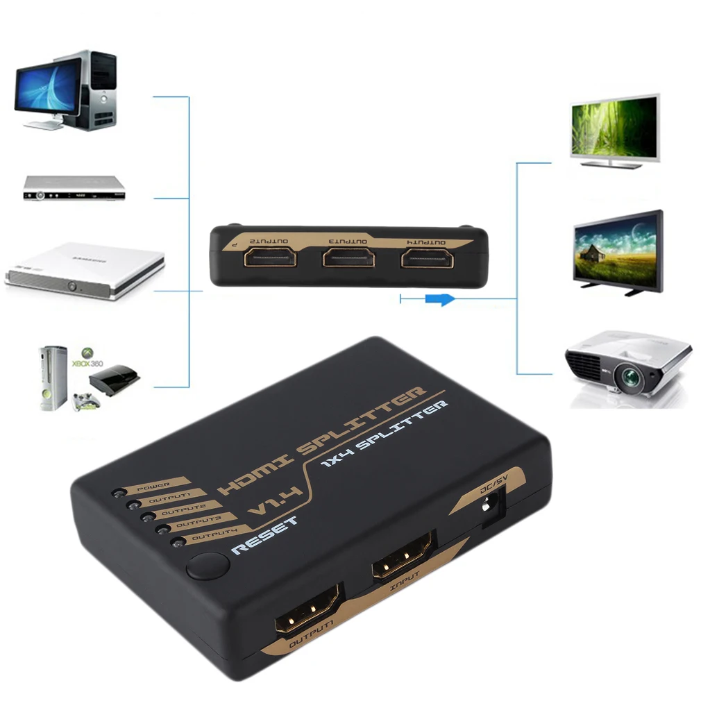 Мини-Коммутатор HDMI 4K HD1080P 3 5 портов HDMI Переключатель Селектор сплиттер с концентратором ИК пульт дистанционного управления для HD tv DVD tv BOX Z2