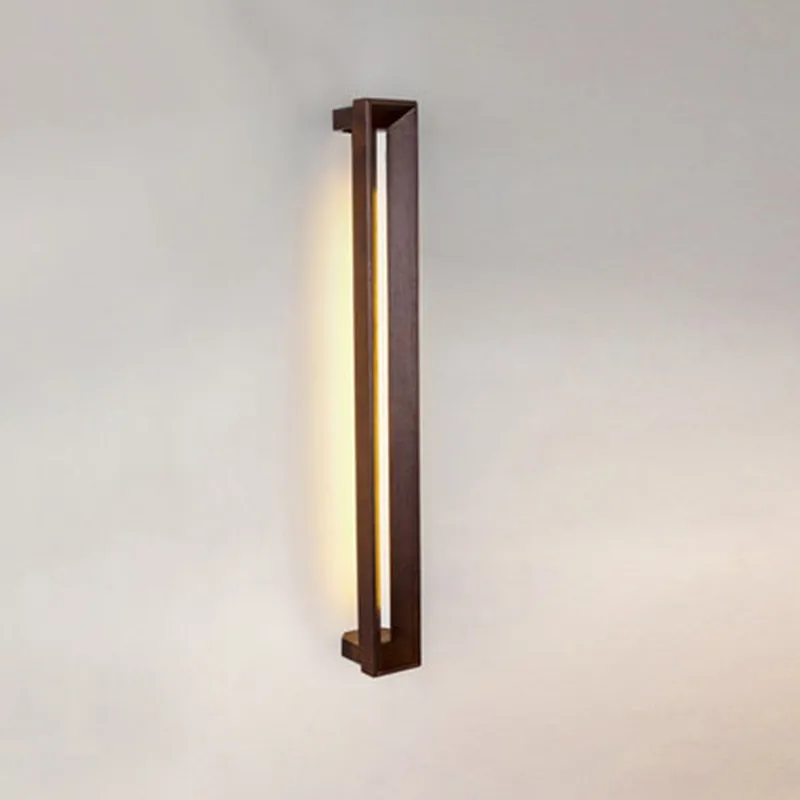 

Wooden LED Wall Light For Bedroom 220V Rectangular Wall Sconce Modern Hotel Wood Wall Mounted Bedside Lighting Fixtures
