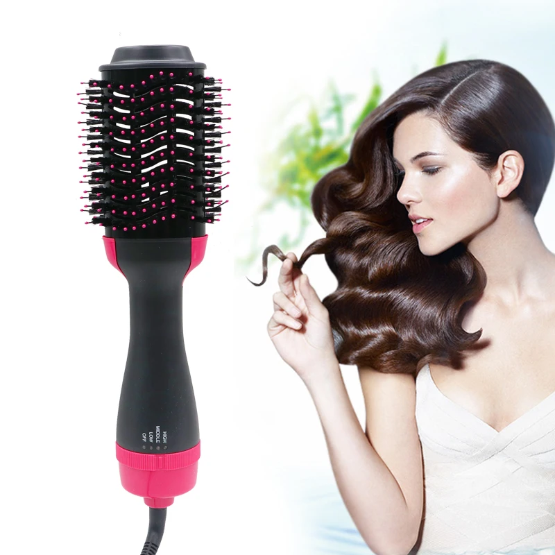 

2 In 1 Electric Pro Hair Dryer Brush Curling Hear Dryer Iron Hair Curler Ions Ceramic Rotating Blow Dryer Hair Styling Tool