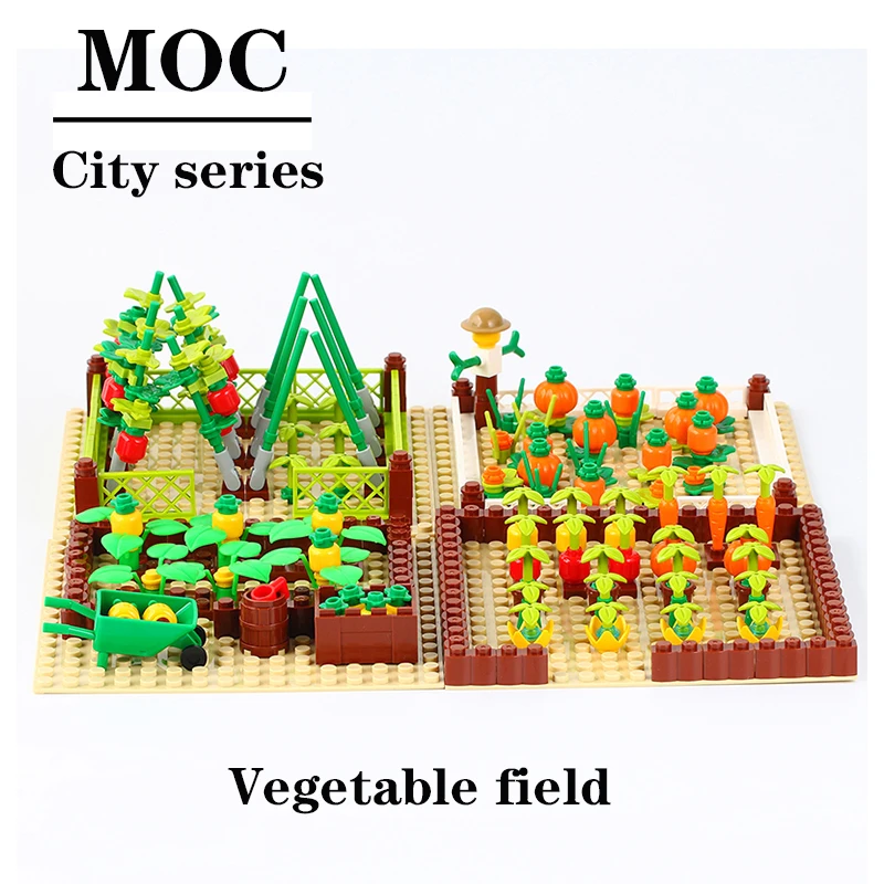 DIY Mini Farm Vegetable Field City Compatible Building Blocks