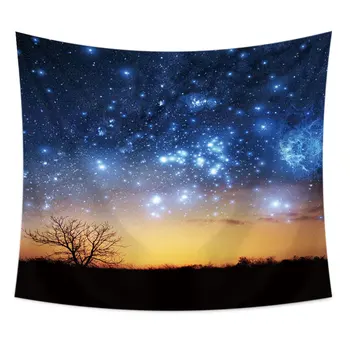 

Romantic Night Starry Sky Prints Tapestry Wall Art Bedspread Dorm Tapestry Home Decor Throw Rug Blanket Camping Tent Tapestry