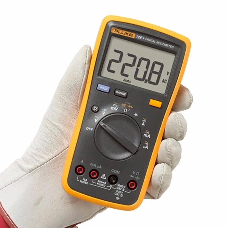 FLUKE 12E+ автоматический цифровой Диапазон мультиметр DMM AC/DC/диод/R/C тестер напряжения тока