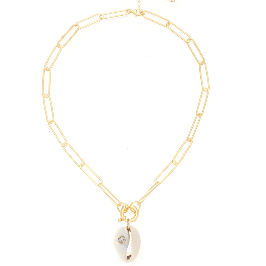 Vsco девушка moda mujer сатана газ Bijoux Эмаль ожерелье с раковинами кулон joias feminina богемные boho женские аксессуары ожерелье