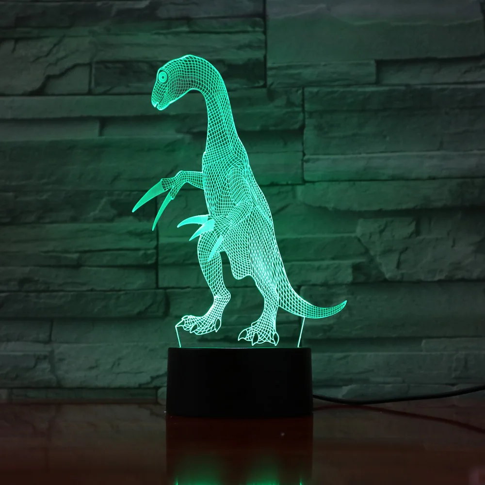 [Seven Neon] динозавр акриловая 7 цветов Настольная лампа 3D лампа Новинка Светодиодный Ночник светильник Сокол миллениума светильник
