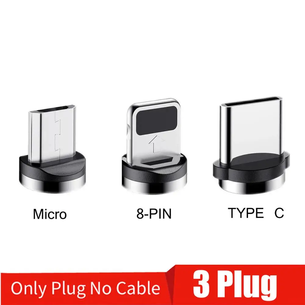 Magnetic Charging Cable with Micro USB & Type C Connectors for Android Mobile Phones