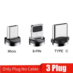 Magnetic Charging Cable with Micro USB & Type C Connectors for Android Mobile Phones (Only 3 Plug)