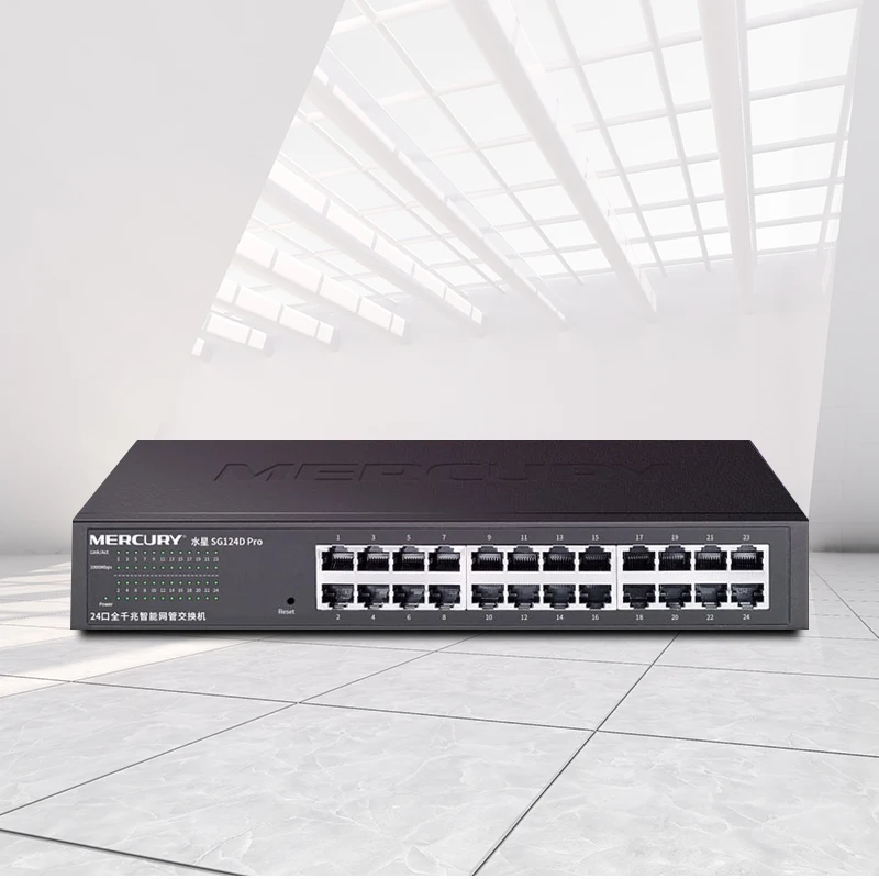 MERCURY SG124D 24 Порты коммутатор Gigabit Ethernet, 10/100/1000 Мбит Ethernet сетевой коммутатор Gigabit, Auto MDI/MDIX