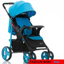 Роскошный carrinho de bebe Сверхлегкий, портативный, может сидеть, откидываясь, складной, красивый пейзаж для детей, коляска, ударопрочный детский автомобиль - Цвет: blue