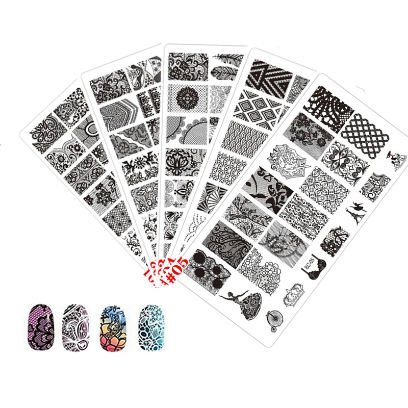 

1pc Rectangle Nail Stamp Plate JLNGLEBELLS MOFONAILS 12.5x6.5cm Stencil Sticker Stamp With Board Dandelion Polish Stamp Templa