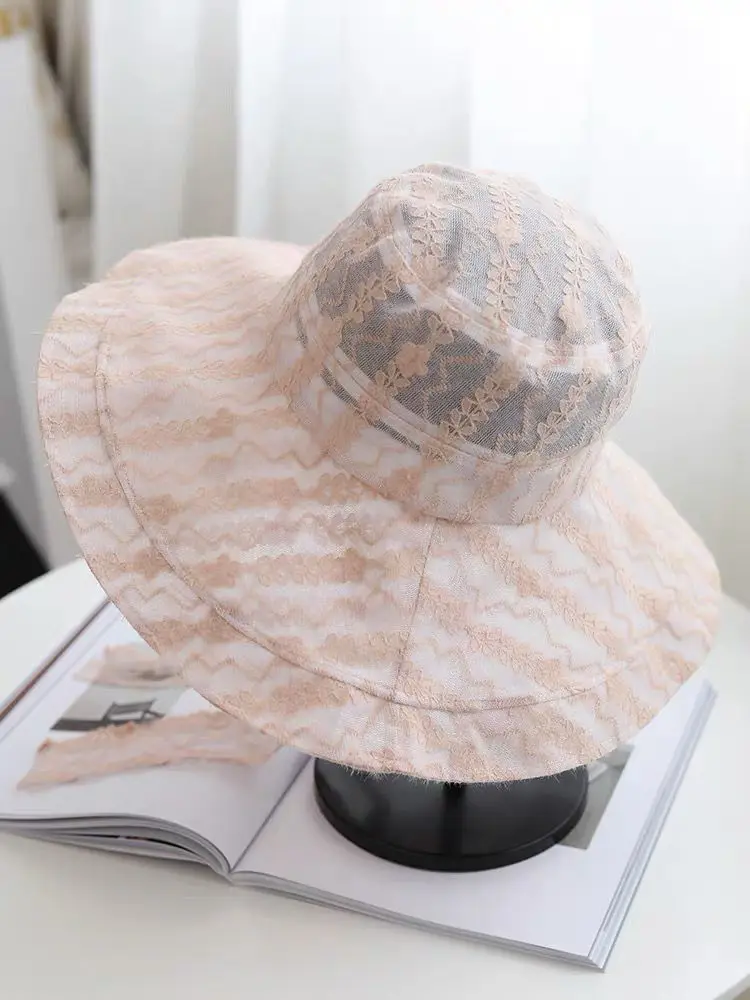 Bucket Hats Women Breathable Solid Casual All-match Spring Summer Sun-protection Minimalist Trendy Lace Up Tender Korean Style supreme bucket hat