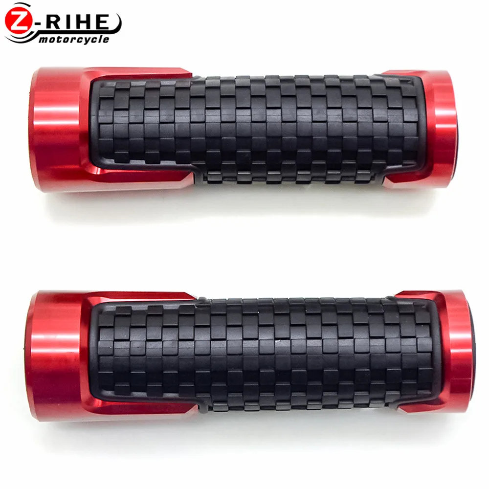 CNC Aluminum Handlebar Grips Motorcycle Accessorie Scooter Hand Bar Grips Handle Bar For SUZUKI GSX-S750 2011 2012 2013 - Цвет: Red GSX-S750 logo