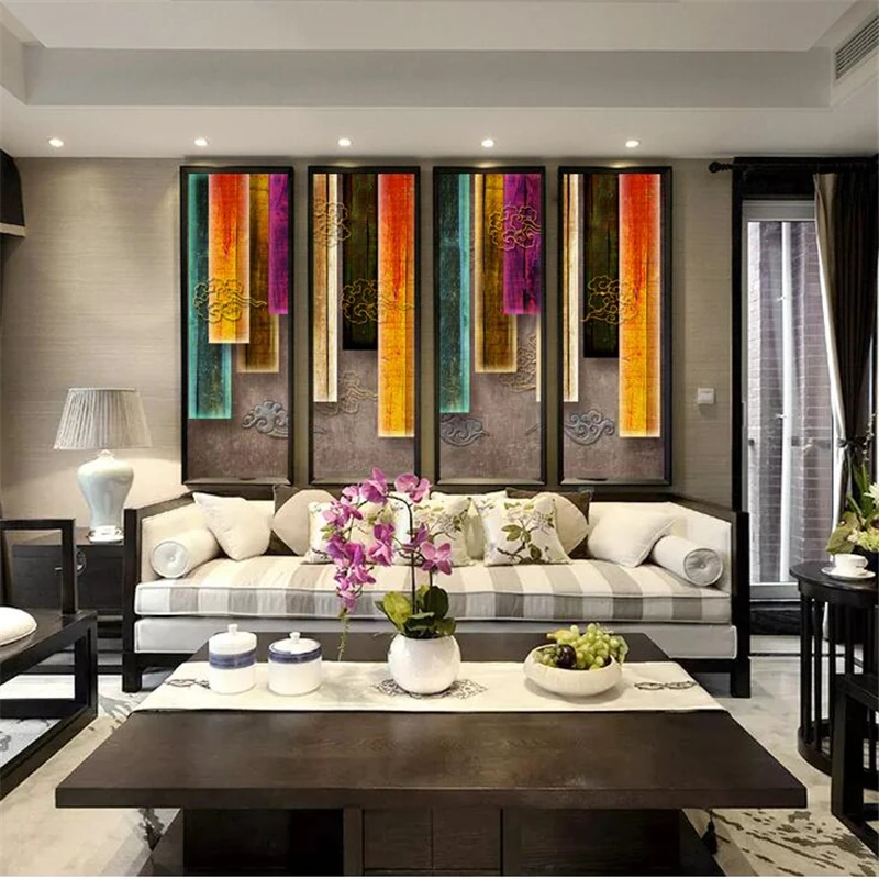 Beibehang-Three-dimensional-retro-box-auspicious-cloud-living-room-sofa-TV-background-wall-custom-large-mural (2)