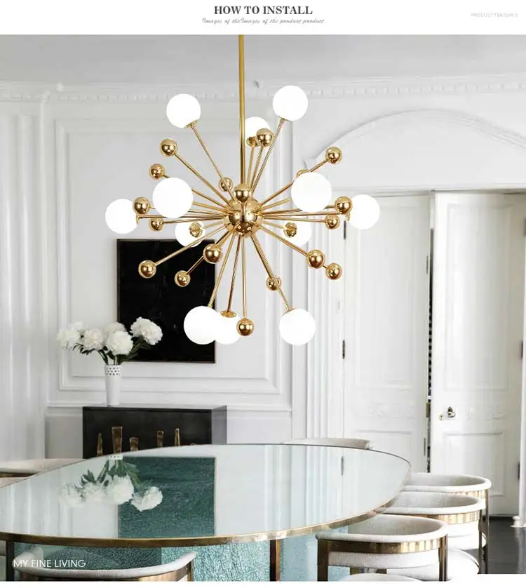 Glass Led Lamp Modern Design Chandelier Ceiling Living Room Bedroom Kitchen Light Fixtures Decor Home Lighting G4 12 Lights 1