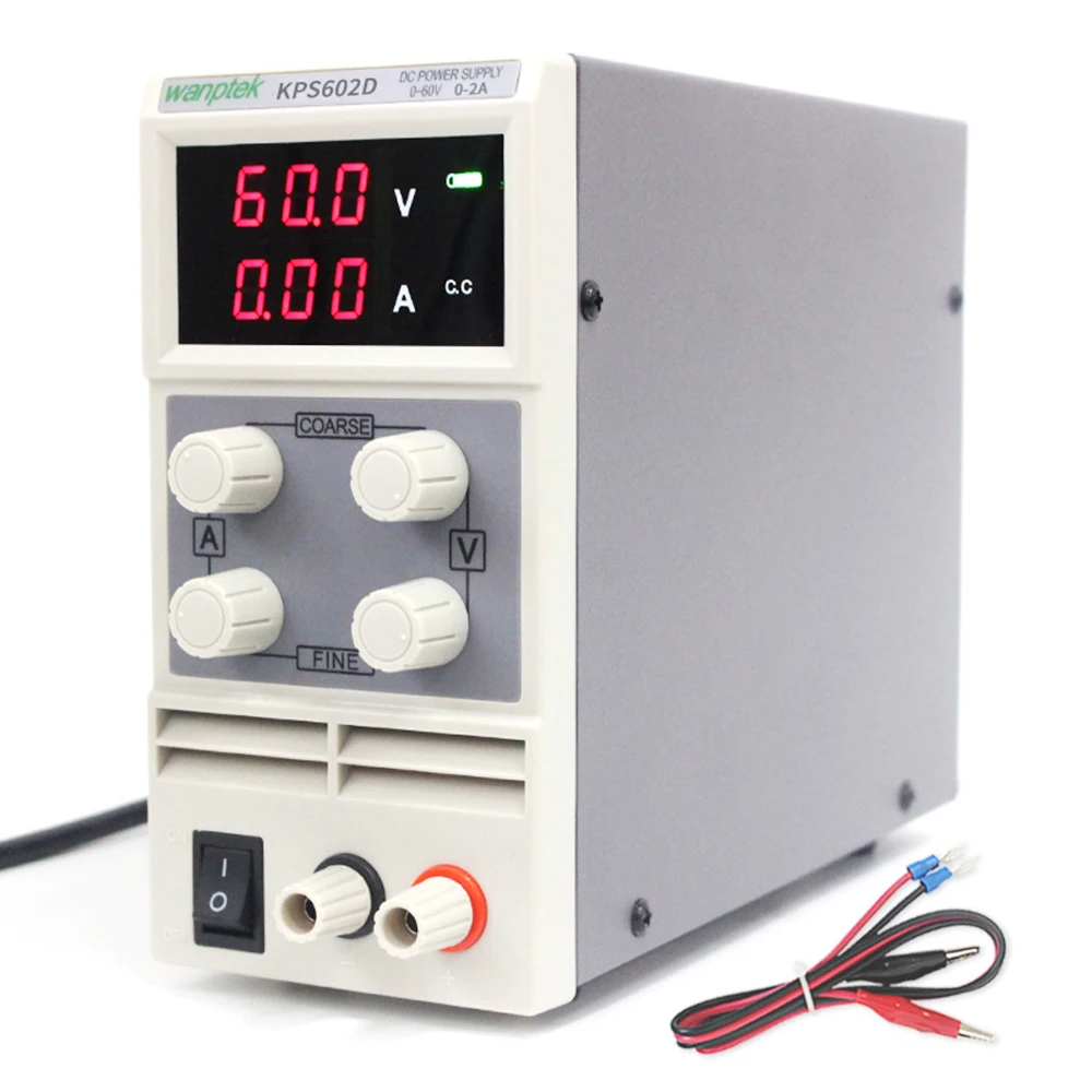 

KPS602D Adjustable High precision double LED display switch DC Power Supply protection function 60V2A 110V-230V0.1V/0.01A