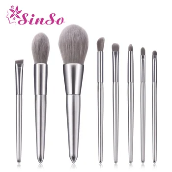 

SinSo 8pcs Luxury Sliver Makeup Brushes Set Professional Foundation Blush Eyeshadow Make Up Brushes Beauty Cosmetic Brush Tools