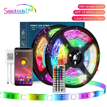 Suntech, Led Strip,5m-30m SMD 5050 Bluetooth Music Led Lights, Phone App Remote Control,Decoration For Bedroom,Living Room 1