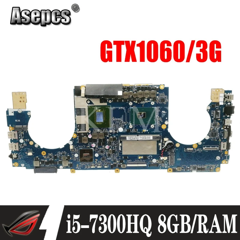  GL502VMK motherboard REV:2.0 For ASUS GL502VM GL502VML Laptop motherboard HM170 i5-7300HQ GTX1060/3