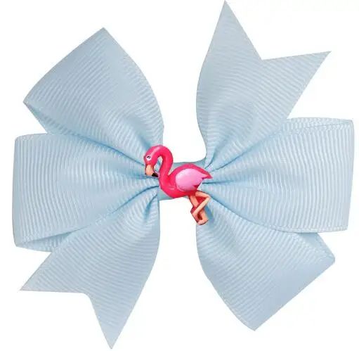 NEW 36 COLORS pinwheel Hair Bows 3.5'' flamingo baby Girls bow Clips Toddler Hair Accessories Grosgrain Dovetail Hairpin 36pcs/ - Цвет: color 40