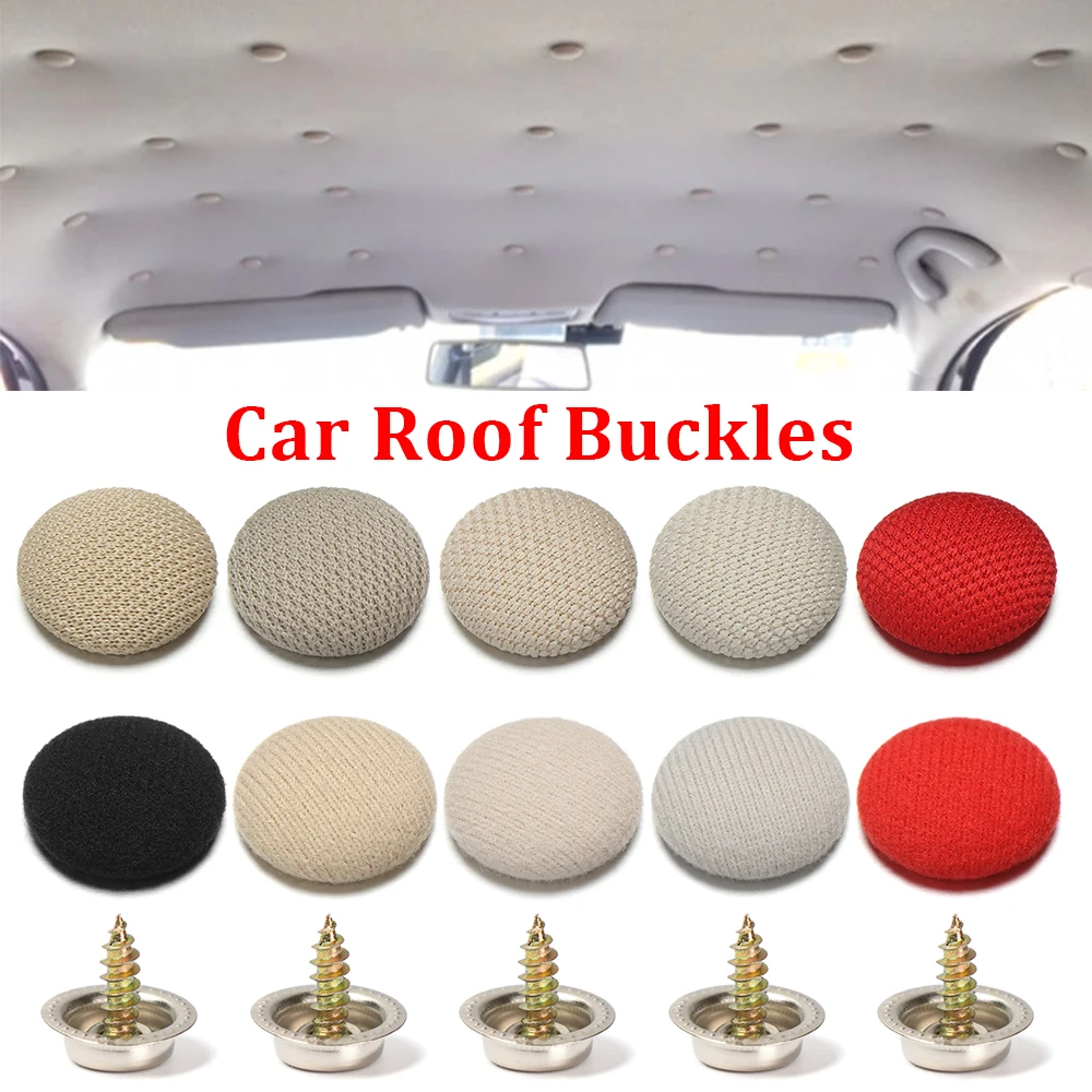Plastic Rivets Auto Fasteners Screw Caps Auto Accessories Car Screws Car Accessories Stainless Steel Screw 10pcs Car Interior Roof Buckles Headliner Ceiling Cloth Fixing Screw Cap Repair Automotive Care Fabric Buckle Rivets Retainer