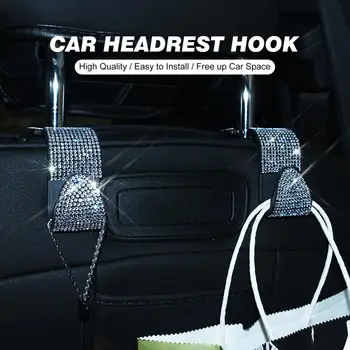 

Car Accessories Car Clips Seat Back Hooks Diamond-encrusted For VW Golf KIA Ford Focus Nissan Bmw E46 Toyota Camry AUDI A4