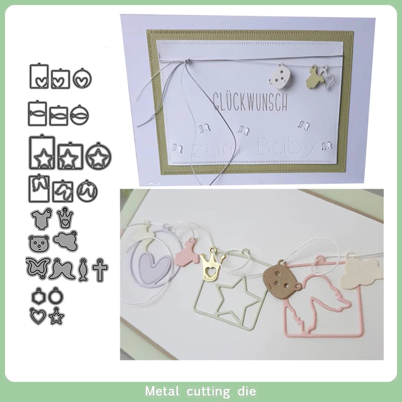

Metal Cutting Dies for Scrapbooking Crafts Stars Heart Small pendants Stencils Card Make Paper Album Knife Mould Template Decor