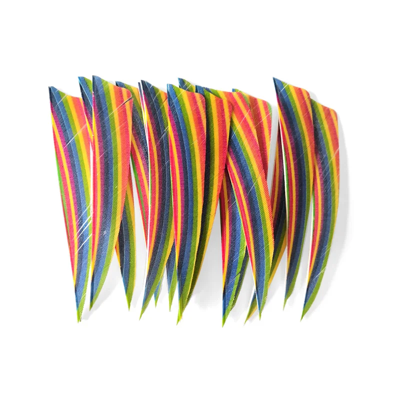 50pcs 4inch Arrow Feathers Natural Turkey Feather Right Wing Corloful Vanes For Bow Hunting Shooting Archery Accessories