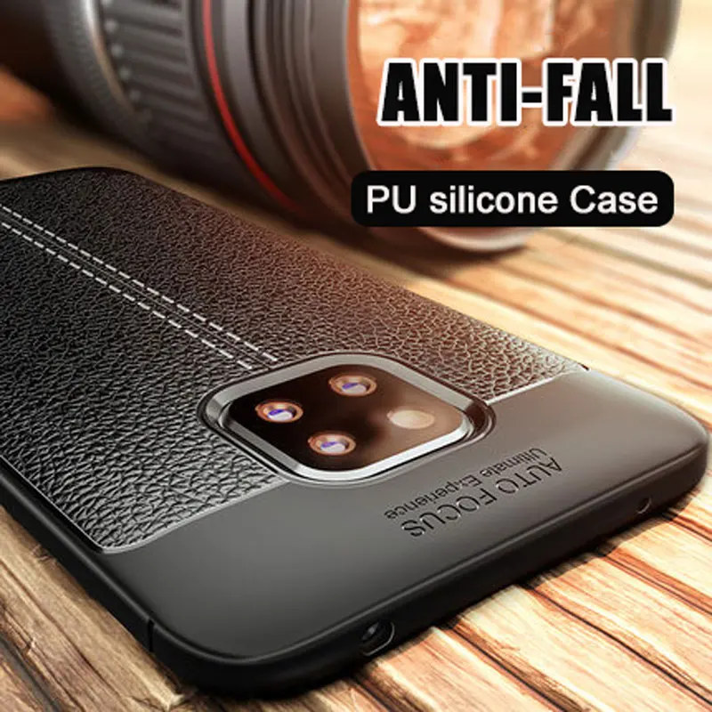

Luxury Litchi Leather Soft Phone Case For Huawei Mate 20 Pro P20 P30 Lite Full Cover For Huawei Mate 20 Lite P30 Shockproof Case