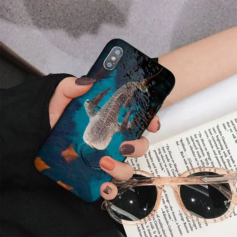 Ocean Whale Shark Swimming  Phone Case for iphone 13 8 7 6 6S Plus X 5S SE 2020 XR 11 12 pro XS MAX case for iphone 13 