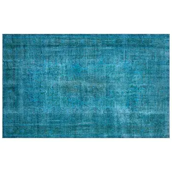 

Handmade Turquoise Vintage Overdyed Turkish Area Rug 202x320 Cm-6'8''X10'6''