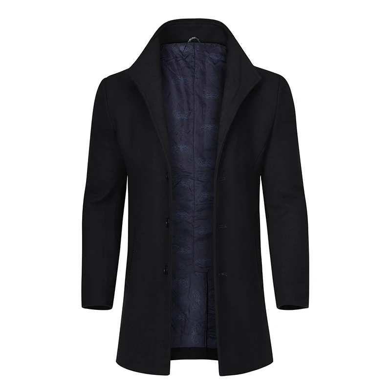 YOUTHUP Winter Men's Long Jacket Wool Single Breasted Slim Coats Overcoats Topcoat Mens Fitness Coat Streetwear 5 Colors M-4XL YOUTHUP Winter Men's Long Jacket Wool Single Breasted Slim Coats Overcoats Topcoat Mens Fitness Coat Streetwear 5 Colors M-4XL