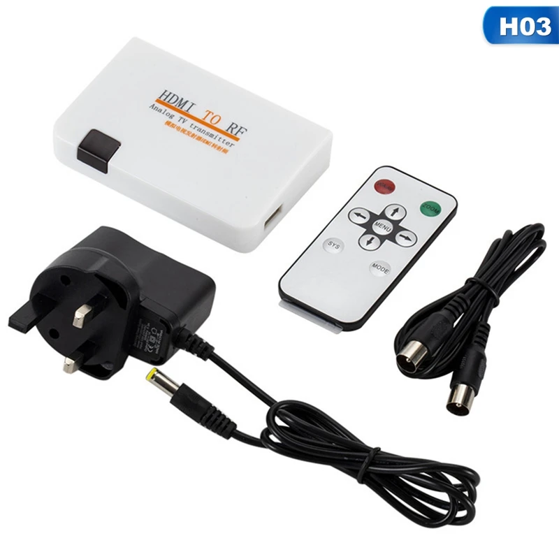 HDMI в РЧ коаксиальный модулятор конвертер аналоговый сигнал ТВ коробка передатчика с пультом дистанционного управления зум Поддержка монитора проектор