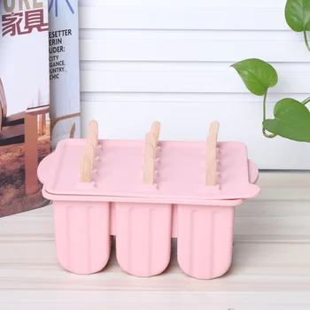 

12-Grids Food Grade Silicone Ice Cream Mold Making Tool with Cover DIY Ice Cream Maker Mold Summer Home Kitchen Accessories
