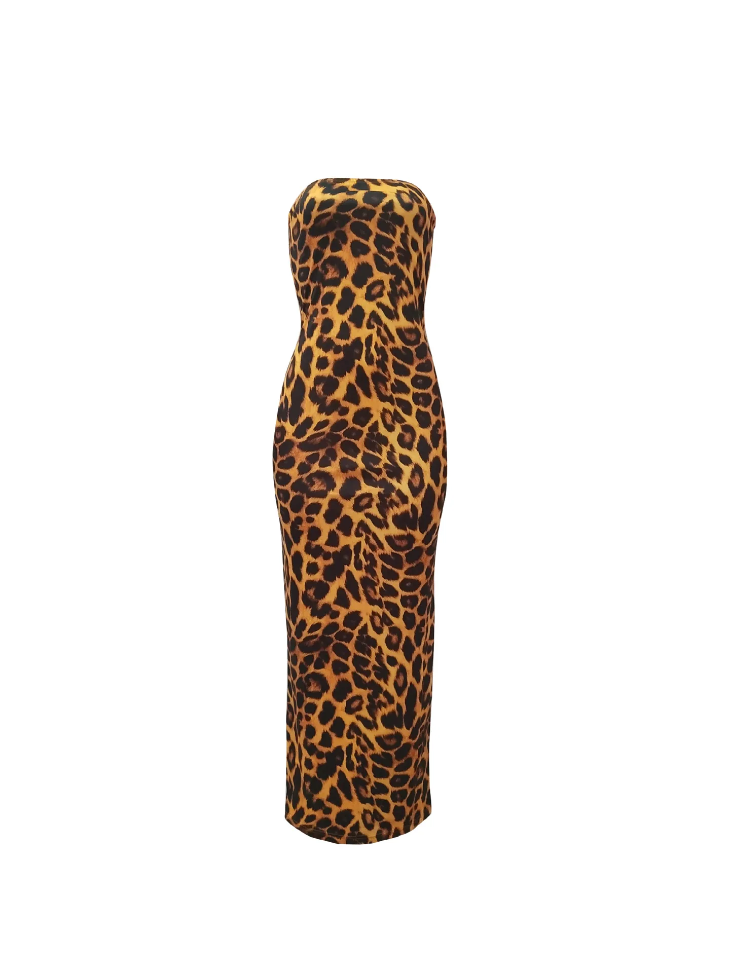 Женский комплект, длинное платье с леопардовым принтом+ короткое укороченное платье с длинным рукавом, съемное облегающее платье, комплект, Открытое платье размера плюс 2 XL