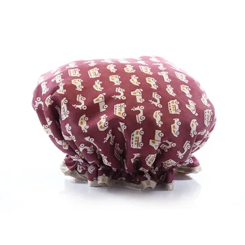 

Shower Cap Waterproof Adult Female Double Layer Bath Hair Cover Shower Head Band Hat Bath Hair Oil Resistant Smoke Toupee