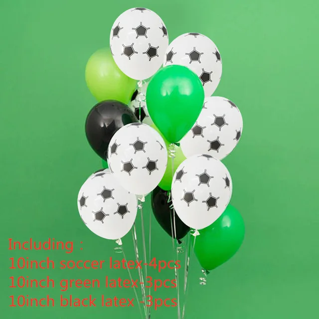 9 шт., вечерние круглые воздушные шары для футбола, черного и золотого цвета, размер 40 дюймов, воздушные шары с гелием для спорта, вечерние украшения для мальчиков - Цвет: set 13