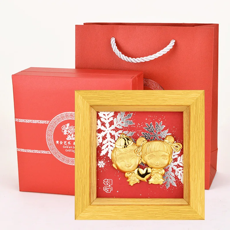 Милое украшение для пары фотография любви золотые листья Свадебный декор