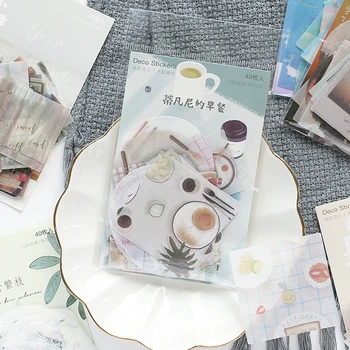 

40 PCs/Pack ins Life Style Photo Planner Stickers Plants Sunshine Breakfast Decorative Sticky Notes Stationery Stickers