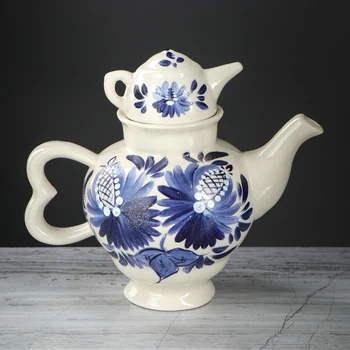 

Teapot "Samovar" large, painted, 0.8 l