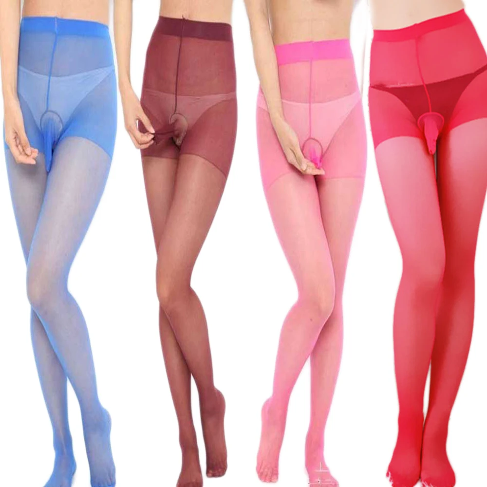 Penis Pouch Sheath Underwear Mens Tights For Men 4 Colors Silk Stockings Pantyhose men stockings