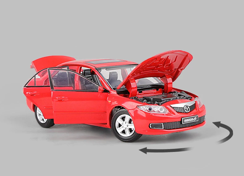 Details about   1:32 2008 Mazda 6 Car Collectibles Model Alloy Metal Sound Children's Toy Gift