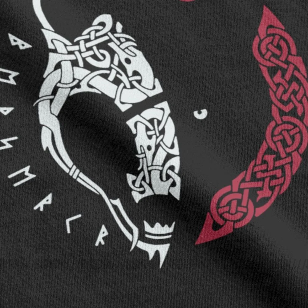 Футболка с викингом Berserkr Valhalla повседневные футболки мужская одежда с короткими рукавами черные футболки с круглым воротником из чистого хлопка