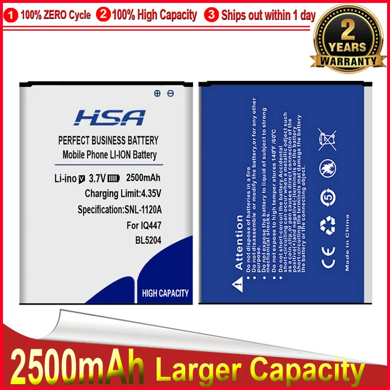 Аккумулятор BL5204 2500 мАч для мобильного телефона FLY IQ447|mobile phone battery|phone batterybattery for |