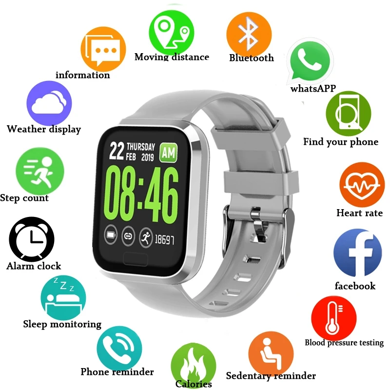 

GIAUSA P30 IP67 Waterproof Smart Bluetooth Watch Bracelet Blood Pressure Heart Rate Monitor Fitness Tracker Sports For Huawei