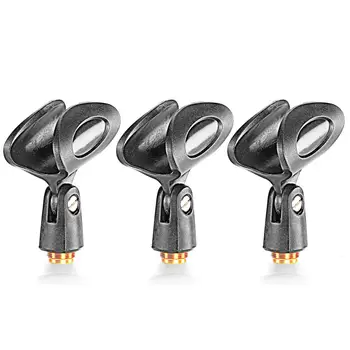 

Neewer 3-Pack Universal Microphone Clip Holders, 5/8-Inch Male to 3/8-Inch Female Metal Nut Adapters for Handheld Microphones