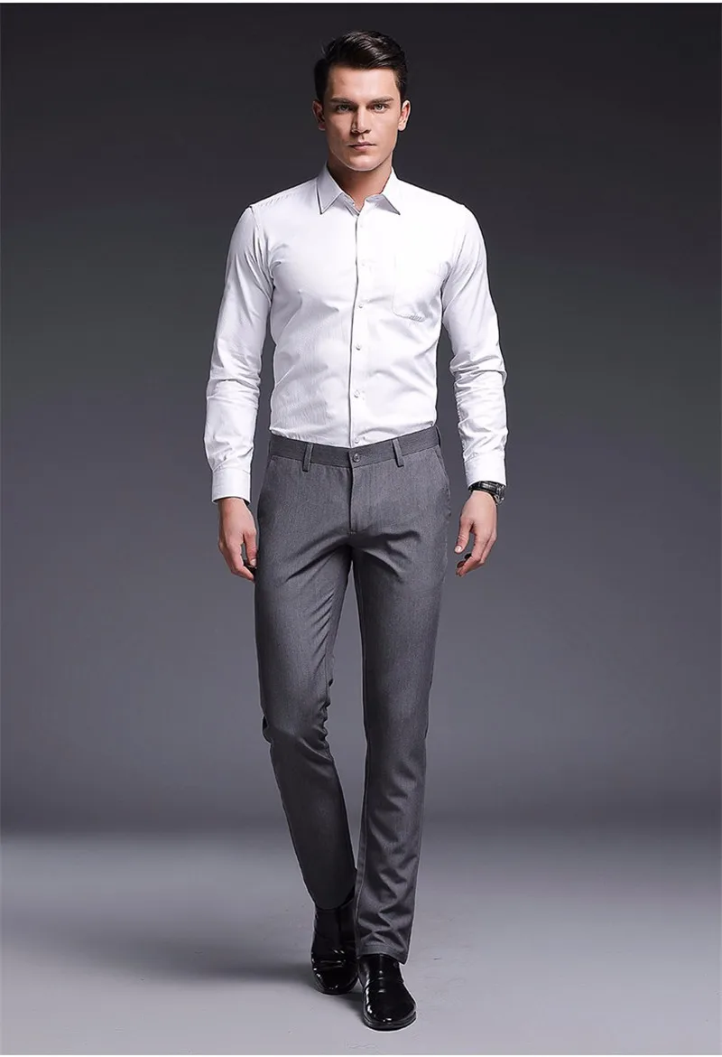 Sunmmer высокое качество мужские брюки стрейч брюки хороший поп Slim Fit мужские классические vogumarlethes Формальные Прямые костюмы Длинные брюки