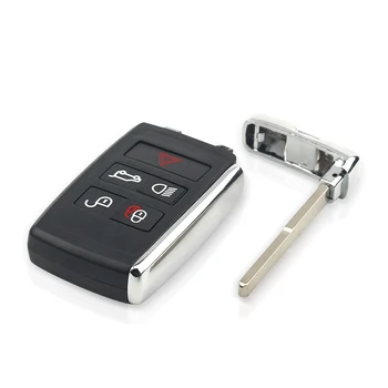 KEYYOU aggiornato 5 pulsanti portachiavi con telecomando per auto portachiavi per Land Rover Range Rover LR2 LR4 fit Jaguar f-pace f-type XE XF XJ - KEYYOU aggiornato 5 pulsanti portachiavi con telecomando per auto portachiavi per Land Rover Range Rover