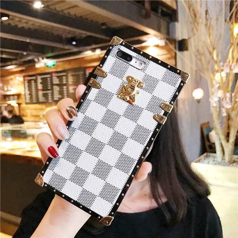 

Luxury Plaid Leather All-inclusive Anti-fall Leather Cases For Samsung S8 S9 S10 S9plus S10plus